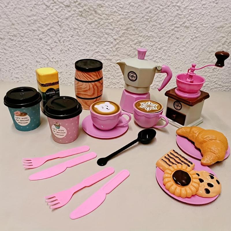 Kids Coffee Machine Snack Afternoon Tea Toy Set DIY Toys