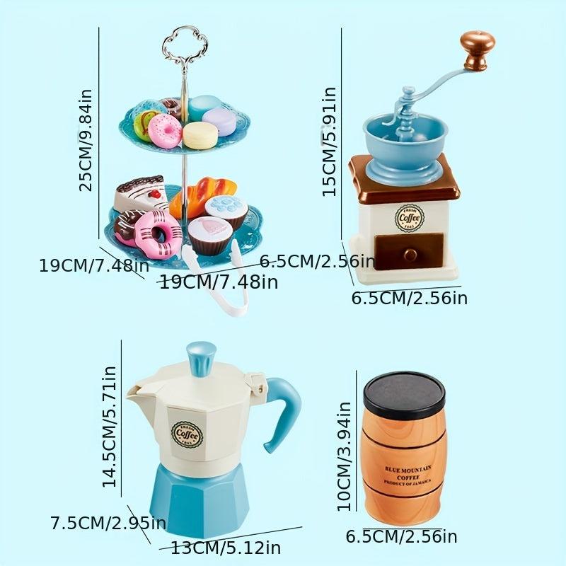 Kids Coffee Machine Snack Afternoon Tea Toy Set DIY Toys