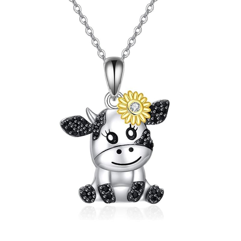 Cartoon Cow Necklace - Cute Gift for Women and Girls
