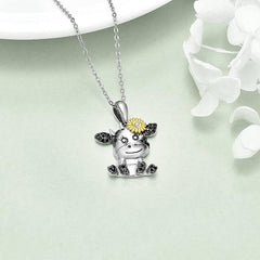 Cartoon Cow Necklace - Cute Gift for Women and Girls