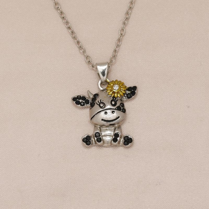 Cartoon Cow Necklace - Cute Gift for Women and Girls