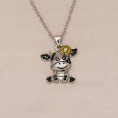 Cartoon Cow Necklace - Cute Gift for Women and Girls