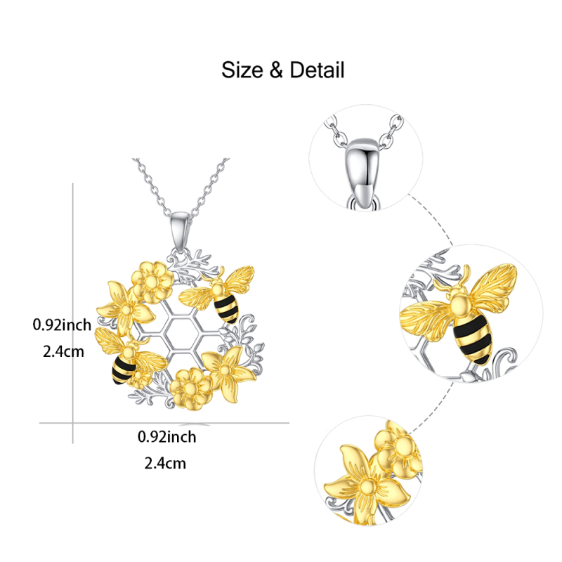 Flower Honeycomb Necklace Birthday or Christmas Gift Women Girls