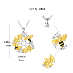 Flower Honeycomb Necklace Birthday or Christmas Gift Women Girls