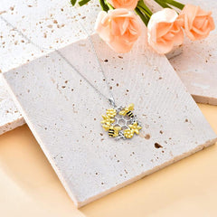 Flower Honeycomb Necklace Birthday or Christmas Gift Women Girls