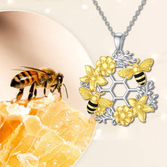 Flower Honeycomb Necklace Birthday or Christmas Gift Women Girls