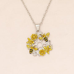 Flower Honeycomb Necklace Birthday or Christmas Gift Women Girls