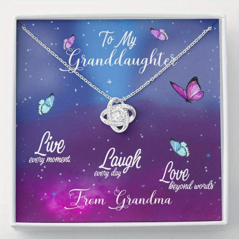 Grandma To Granddaughter Love Knot Necklace