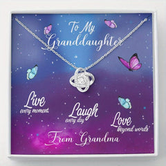 Grandma To Granddaughter Love Knot Necklace