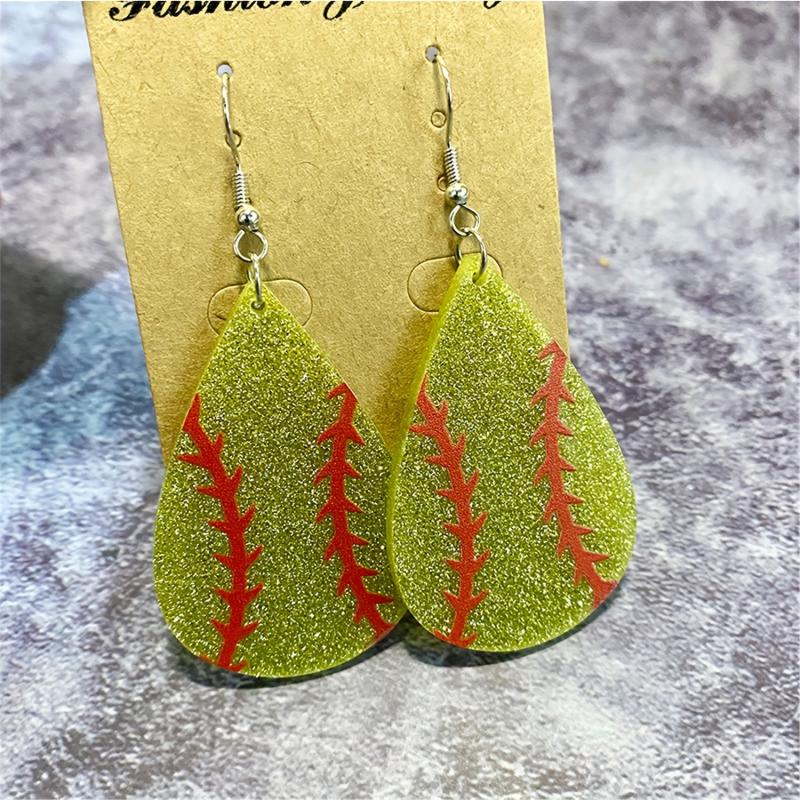 Sports Style Tear Drop Earrings For Women, Acrylic Gift For Her