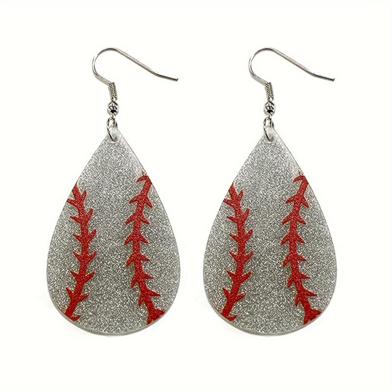 Sports Style Tear Drop Earrings For Women, Acrylic Gift For Her