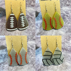 Sports Style Tear Drop Earrings For Women, Acrylic Gift For Her