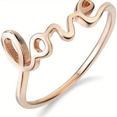 Silvery Plated Love Woman Ring Jewelry