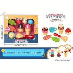 Kids Home Kitchen Toy Ice Cream Burger Music Set Girl Assembly