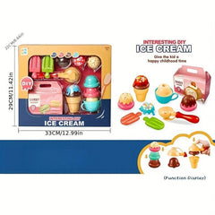 Kids Home Kitchen Toy Ice Cream Burger Music Set Girl Assembly