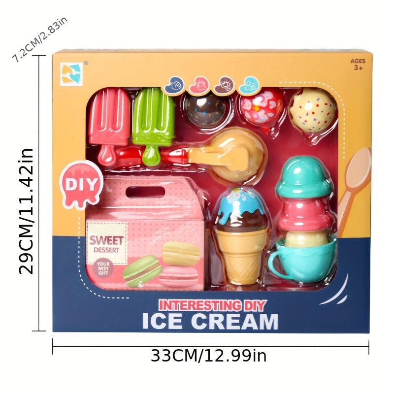 Kids Home Kitchen Toy Ice Cream Burger Music Set Girl Assembly