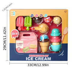Kids Home Kitchen Toy Ice Cream Burger Music Set Girl Assembly