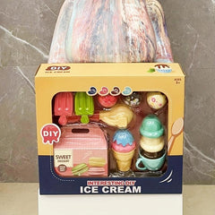 Kids Home Kitchen Toy Ice Cream Burger Music Set Girl Assembly