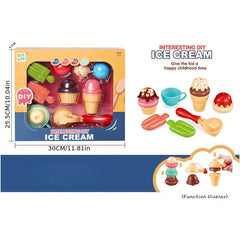 Kids Home Kitchen Toy Ice Cream Burger Music Set Girl Assembly