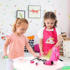 Girls Beauty Salon Set with Hair Dryer & Unicorn Model