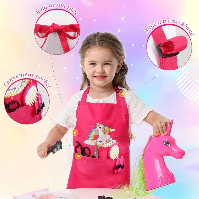 Girls Beauty Salon Set with Hair Dryer & Unicorn Model