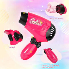 Girls Beauty Salon Set with Hair Dryer & Unicorn Model