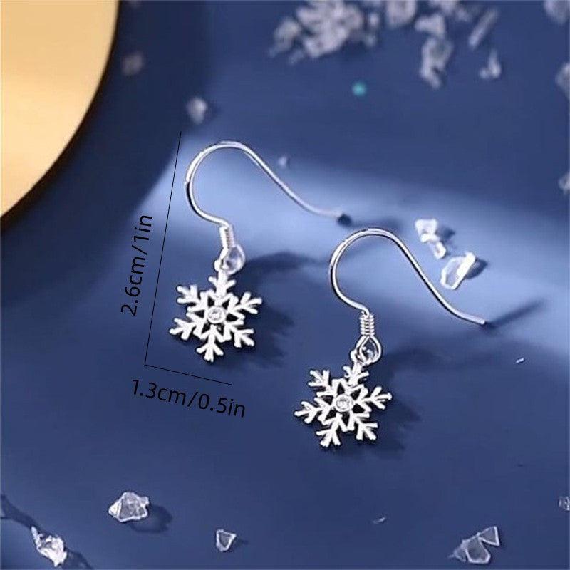 Snow Dangle Earrings Wedding Party Christmas Jewelry Gift For Women