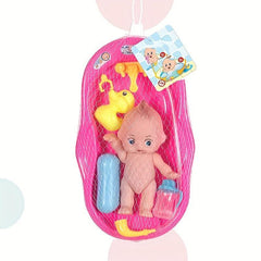 Baby Play Water Bath Toy Play House Bathtub Toy Bath Doll Set Red