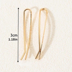 Minimalist Silvery Ear Climber Earrings Copper Studs