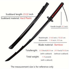 Wooden Anime Sword Samurai Cosplay Toy Gift For Halloween And Christmas