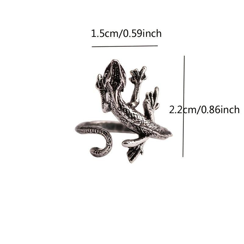 Small Lizard Open Ring For Men And Women Animal Ring Men Party Jewelry