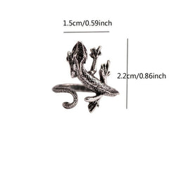 Small Lizard Open Ring For Men And Women Animal Ring Men Party Jewelry