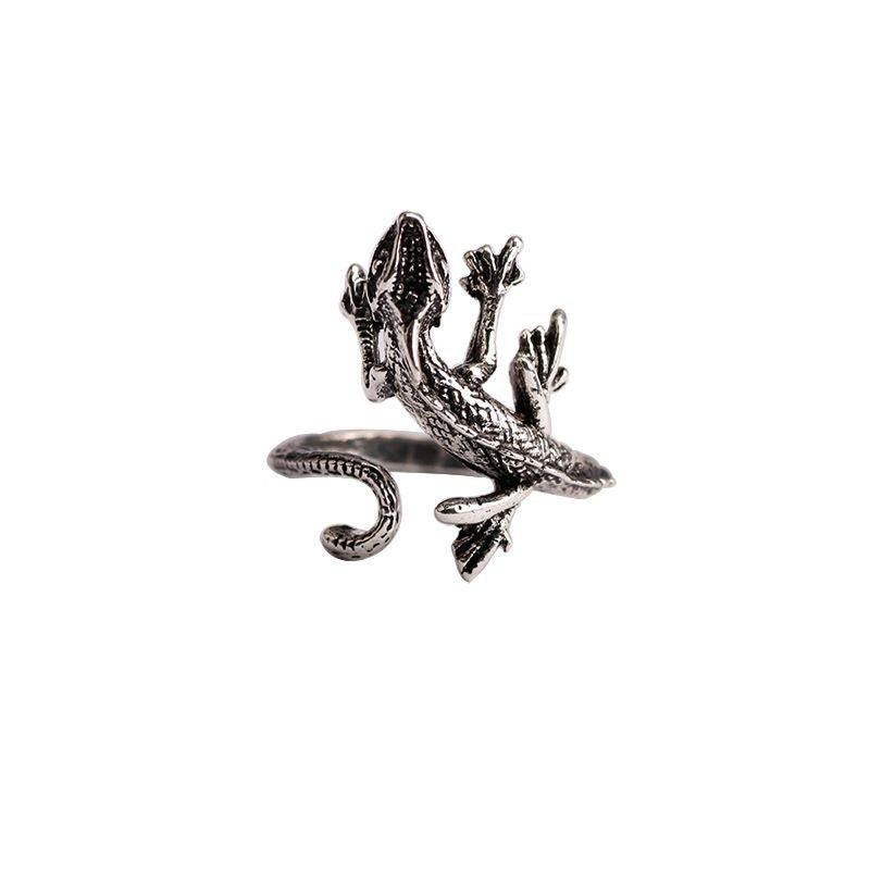 Small Lizard Open Ring For Men And Women Animal Ring Men Party Jewelry