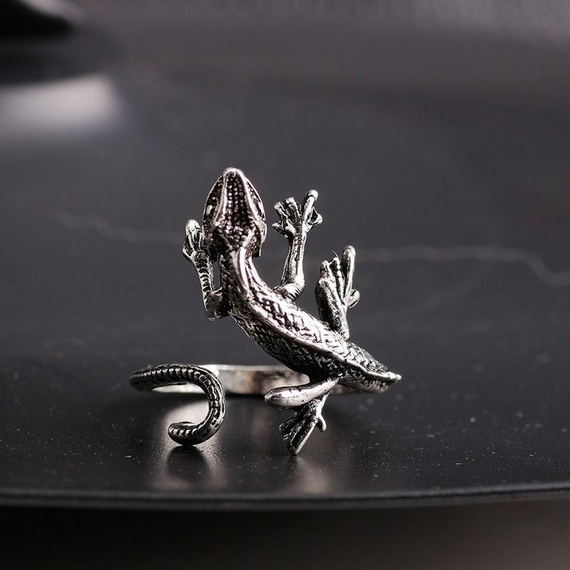 Small Lizard Open Ring For Men And Women Animal Ring Men Party Jewelry