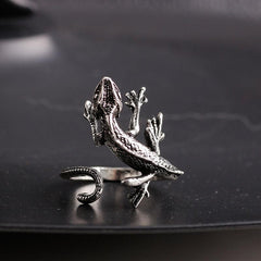 Small Lizard Open Ring For Men And Women Animal Ring Men Party Jewelry