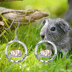 Pink Guinea Pig Earrings for Women - Birthday & Christmas Gift
