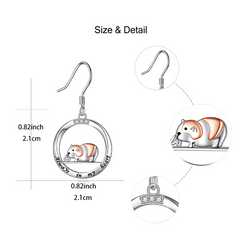 Pink Guinea Pig Earrings for Women - Birthday & Christmas Gift