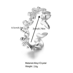 Beautiful Butterfly Open Ring - Adjustable & Chic for Women