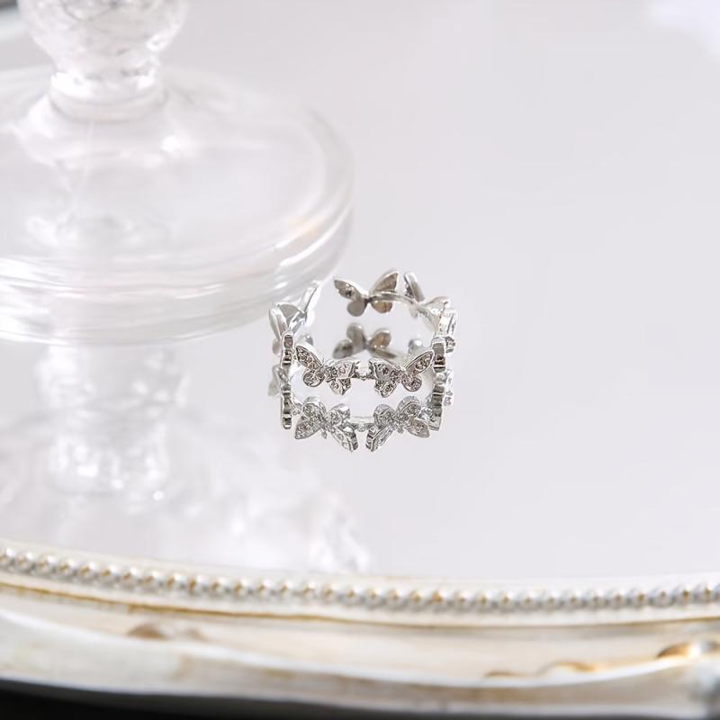 Beautiful Butterfly Open Ring - Adjustable & Chic for Women