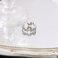 Beautiful Butterfly Open Ring - Adjustable & Chic for Women