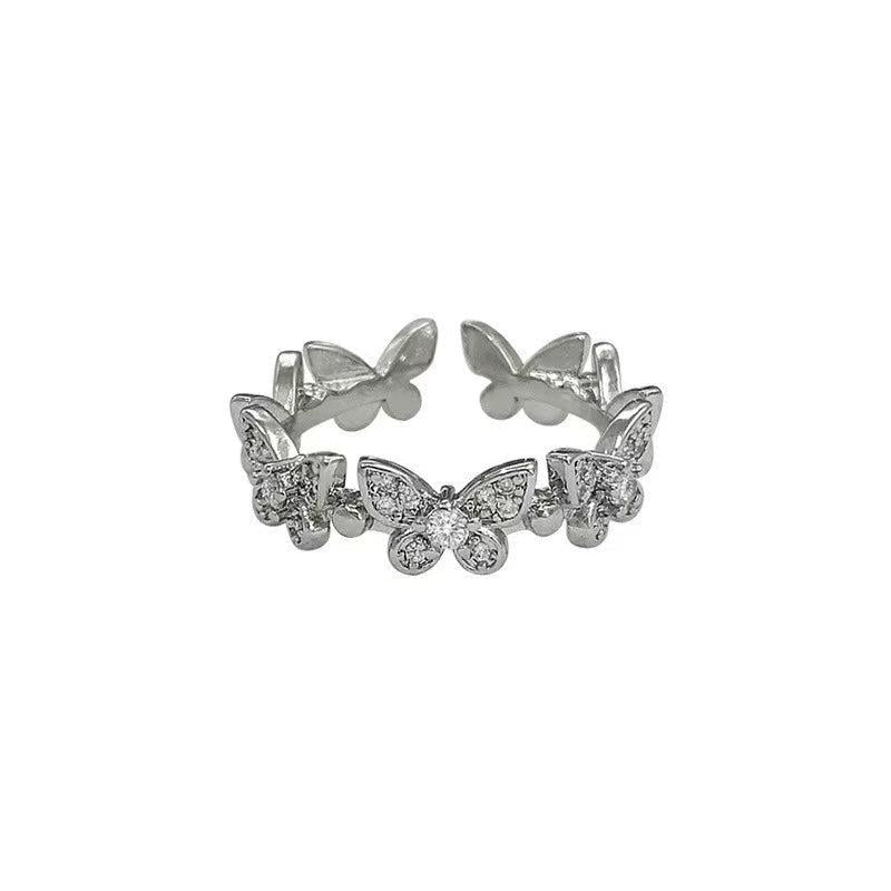 Beautiful Butterfly Open Ring - Adjustable & Chic for Women