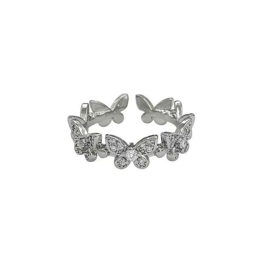 Beautiful Butterfly Open Ring - Adjustable & Chic for Women