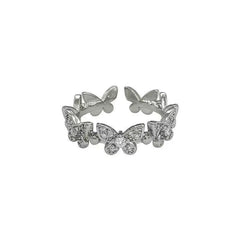 Beautiful Butterfly Open Ring - Adjustable & Chic for Women