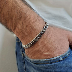 8MM Stainless Steel Men's Cuban Bracelet 7-8.5inch