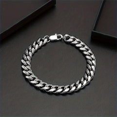 8MM Stainless Steel Men's Cuban Bracelet 7-8.5inch