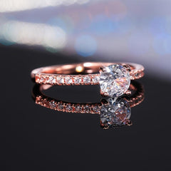 Elegant Simulated Diamond Wedding Ring Set for Couples - Christmas Jewelry