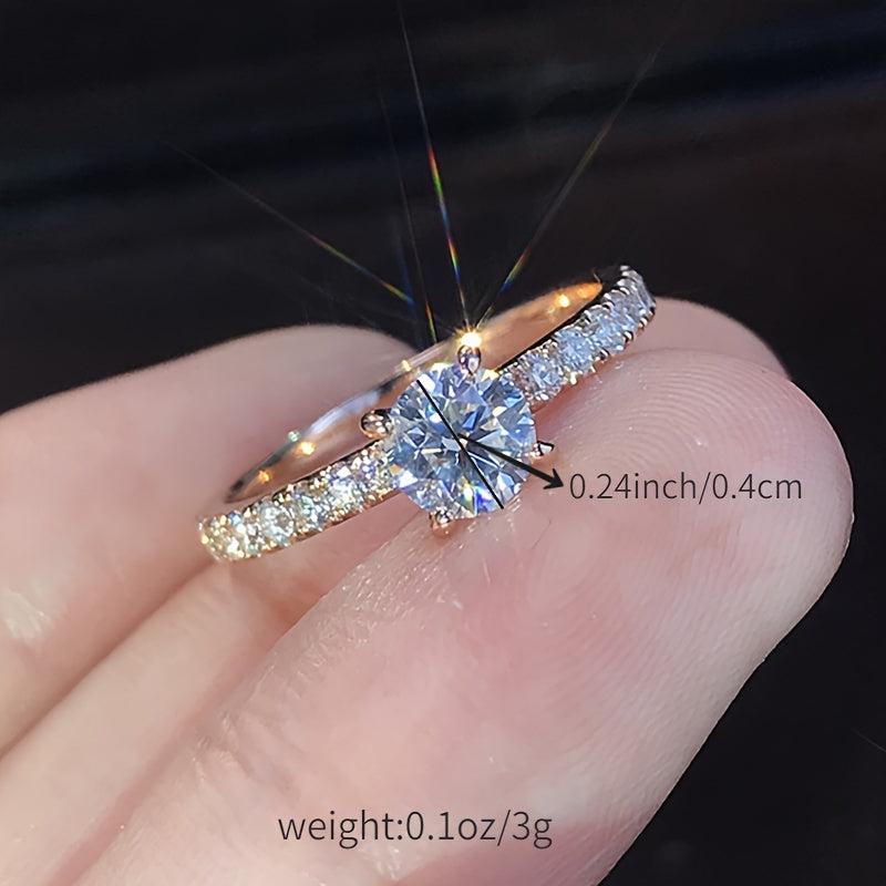 Elegant Simulated Diamond Wedding Ring Set for Couples - Christmas Jewelry