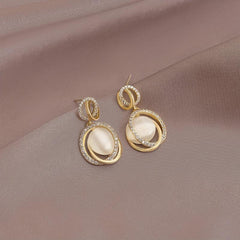 3D Geometric Cat's Eye Earrings for Women