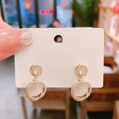 3D Geometric Cat's Eye Earrings for Women