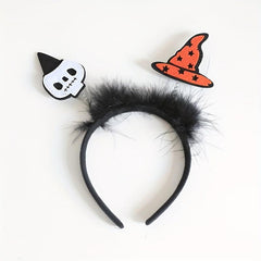 Pumpkin Ghost Halloween Feather Hair Hoop Party Head Hoop